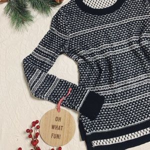 MADEWELL Black + White Patterned Sweater